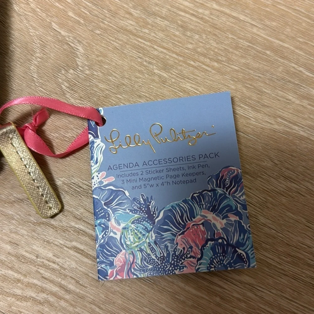 Lilly Pulitzer agenda accessories pack in shadeseekers print NWT